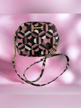 Steve Madden Pink Geometric Crossbody with Gold Hardware